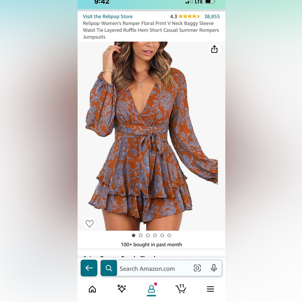 Cute romper from Amazon. Worn once like brand new.